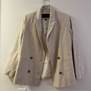 NWT Banana Republic linen blend blazer flax 0P